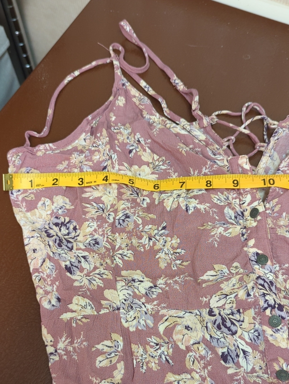 American Eagle button front floral maxi dress - Picture 8 of 9